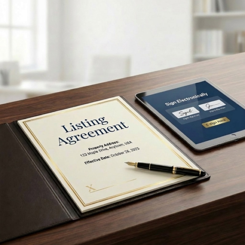 Draft Listing Agreement and Get Seller and LA’s Signatures